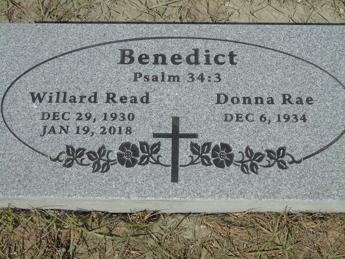 Headstone for Benedict, Willard Read